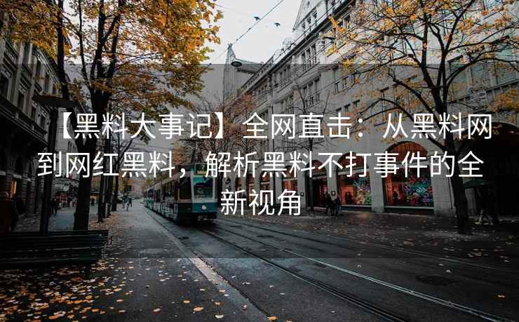 【黑料大事记】全网直击：从黑料网到网红黑料，解析黑料不打事件的全新视角