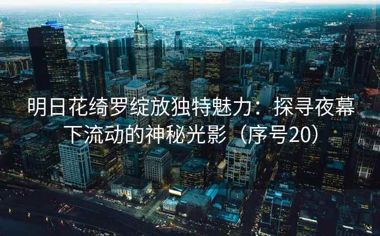 明日花绮罗绽放独特魅力：探寻夜幕下流动的神秘光影（序号20）