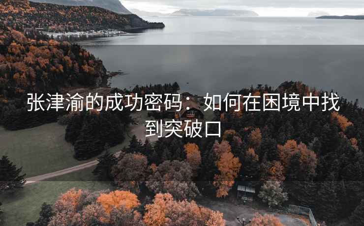 张津渝的成功密码：如何在困境中找到突破口